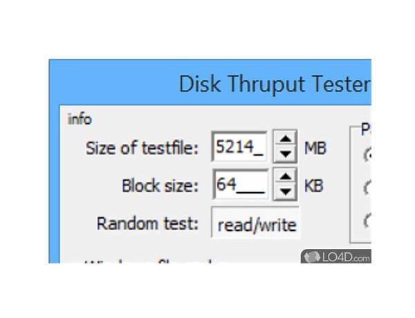 Disk Throughput Tester for Windows - Download it from Habererciyes for free
